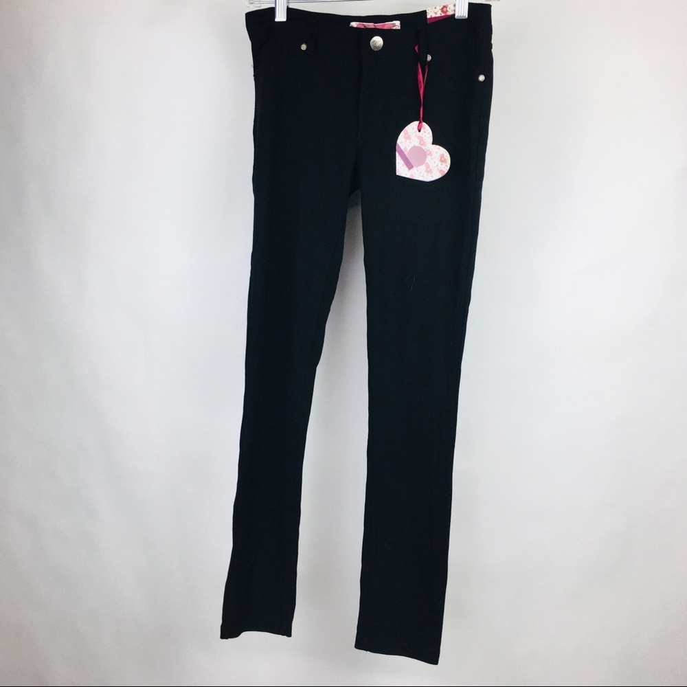 Cosmo Skinny Git Black Pants size Large stretch